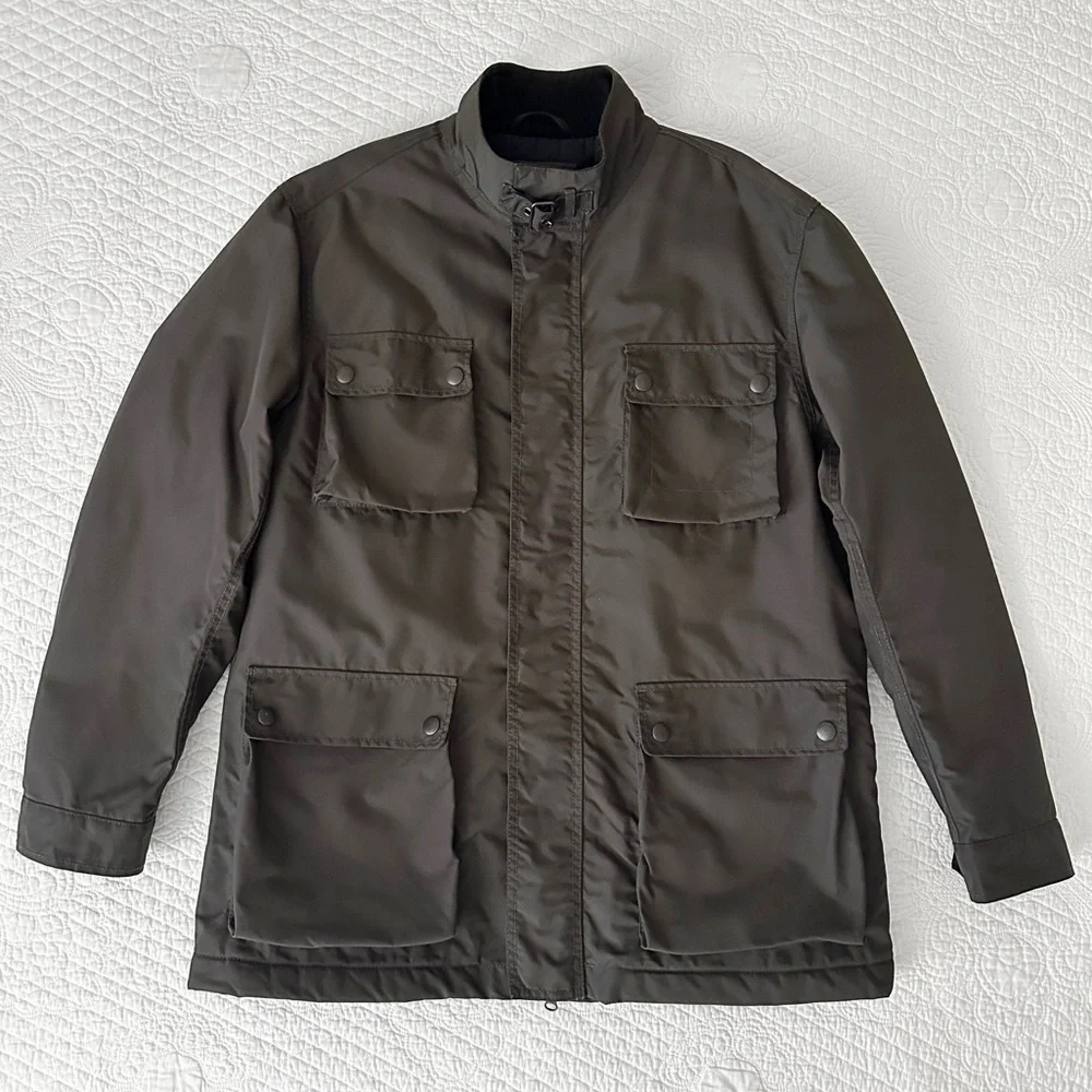 Vintage Y2K Banana Republic Men’s Military Field Jacket Coat Biker Utility Lined